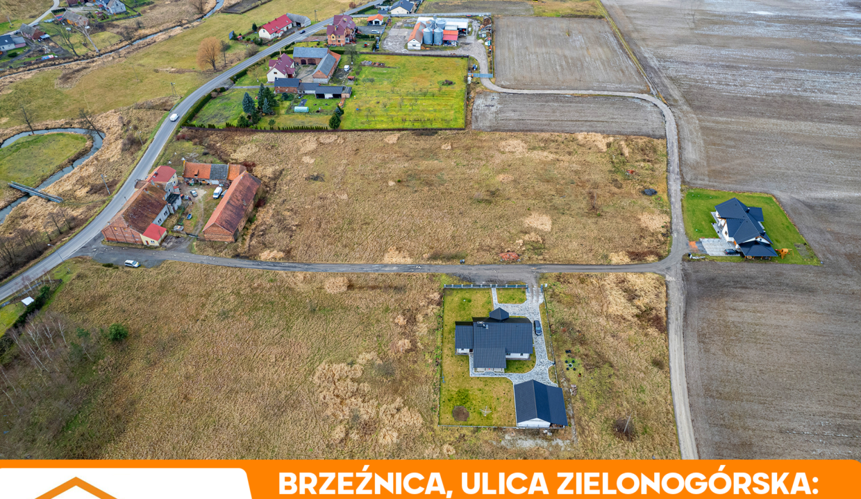 Brzeźnica dron okolica domy